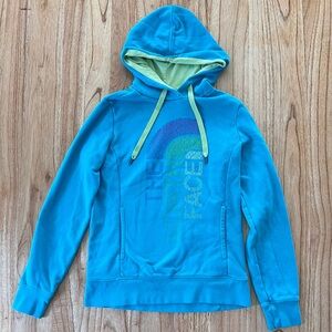 The North Face teal hoodie